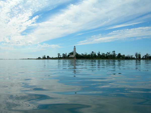 Chantry Island from a kayak on Lake Huron